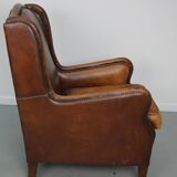 Vintage Dutch Club Chair in Cognac Leather