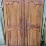Double old wardrobe doors in walnut from around 1900.