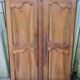 Double old wardrobe doors in walnut from around 1900.