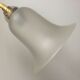 Double wall lamp in bronze and tulips in frosted glass