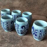 Set of 6 handmade ceramic cups