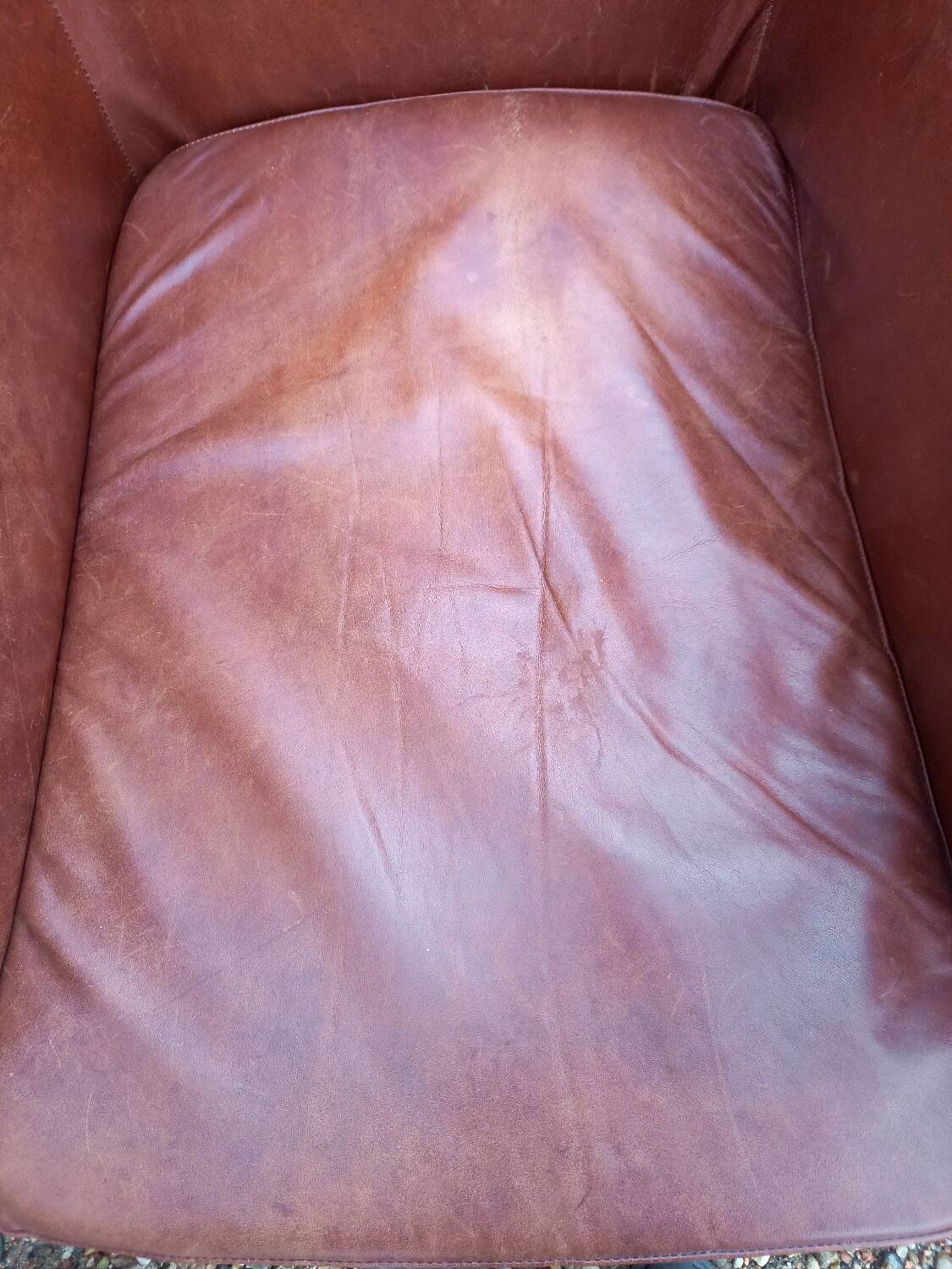 Pair of leather club chairs