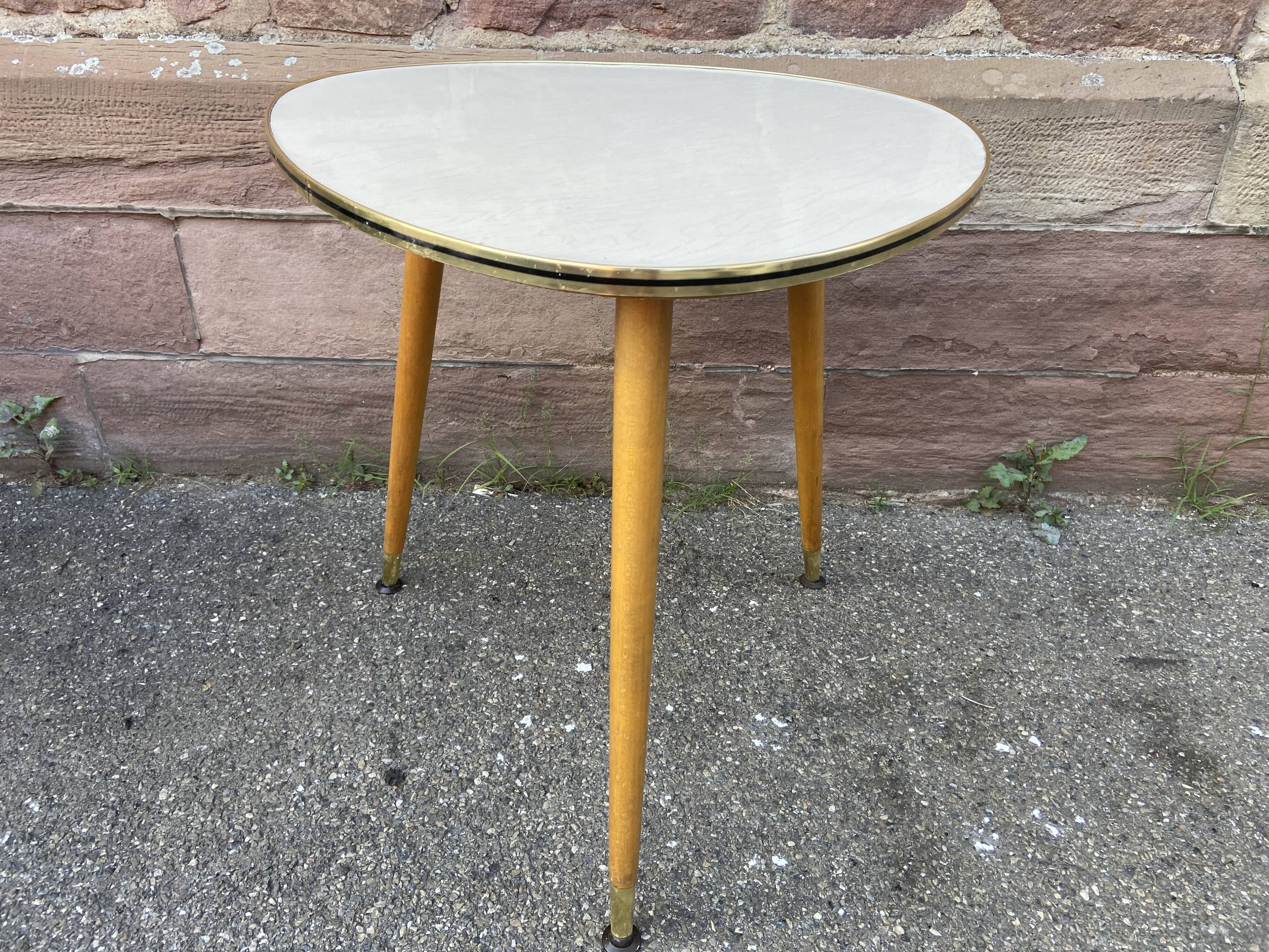 Coffee table cocktail Formica French vintage design 1960