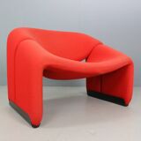 Pierre Paulin Set of 2 F598 Groovy Armchairs for Artifort New Upholstery, 1972