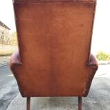 Armchair club feet compass vintage design Annees 50