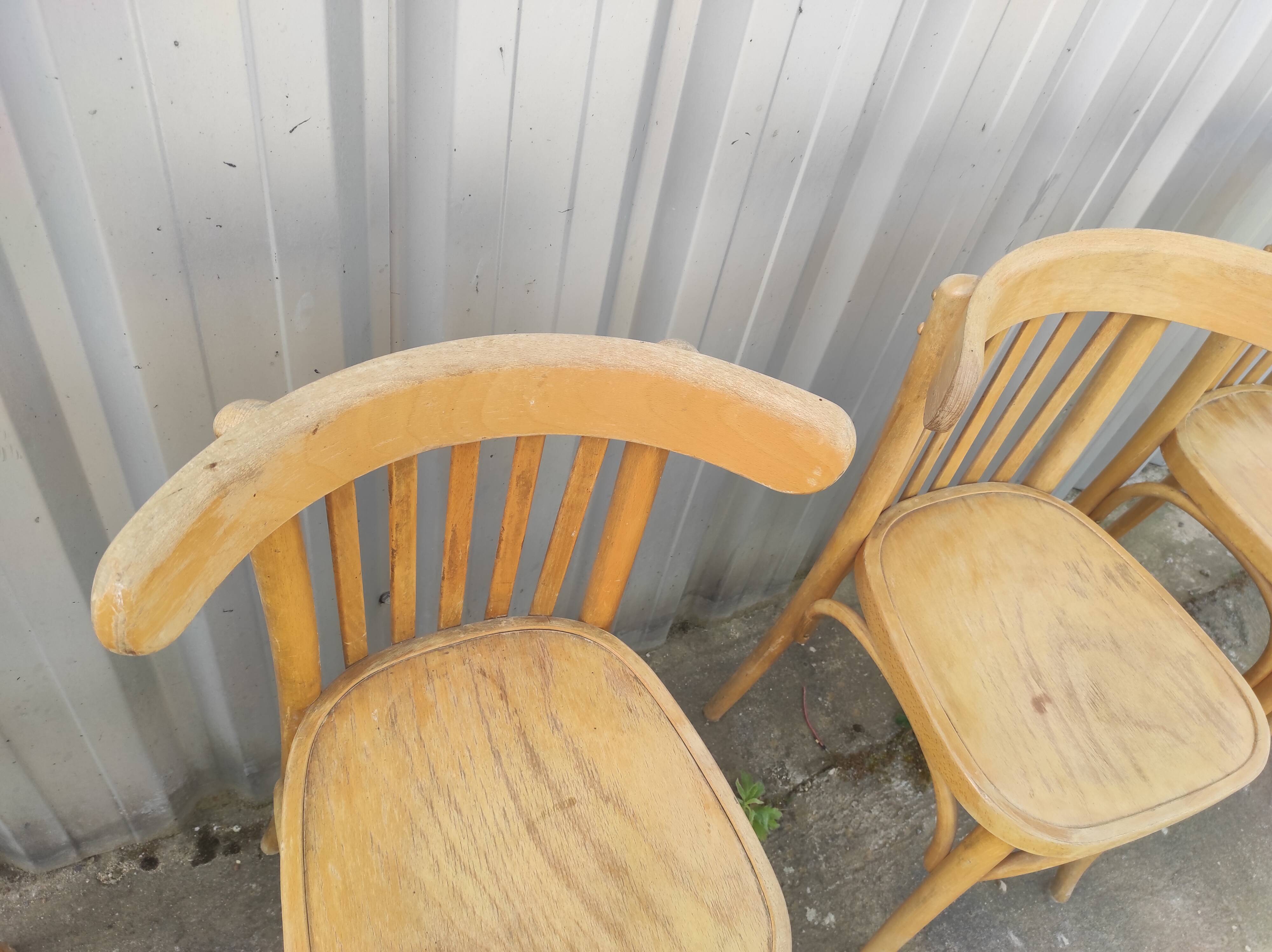 4 bistro chairs  blond wood