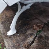 Cast iron and wooden slat garden bench from the early 20th century