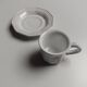 6 tasses Niderviller blanches et roses à décor de fleurs