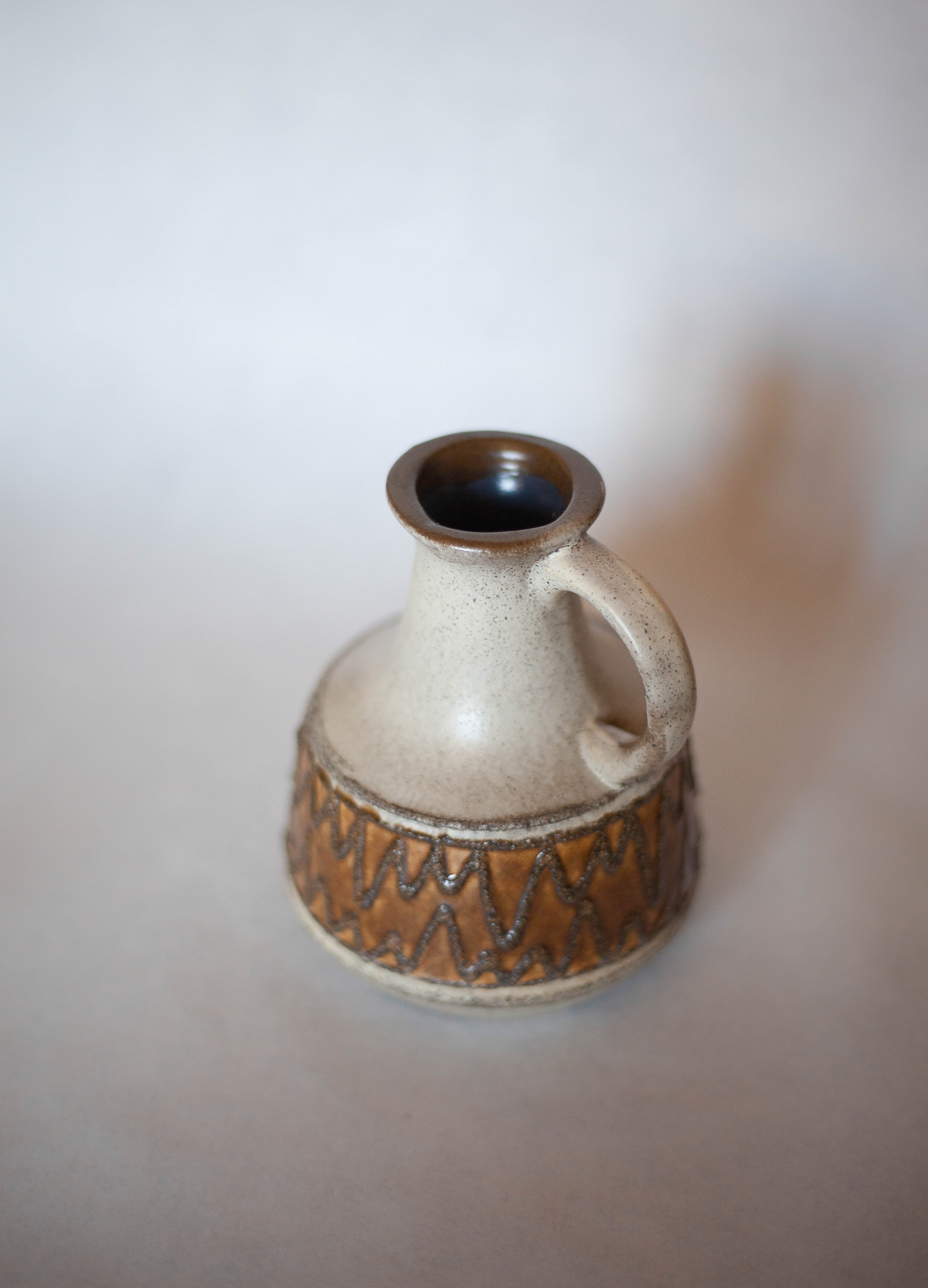 Ceramic vase 4077 VEB Haldensleben, decorative vase, made in Germany