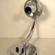 Paire d'appliques verre et chrome 1970
