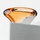 Vintage glass ashtray - Pavel Stejskal for Beranek Skrdlovice, Czech glass from the 1970s, orange with white spots.