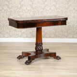 Fold-Out Rosewood Card Table, 1920s
