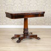 Table de cartes en palissandre pliable, années 1920