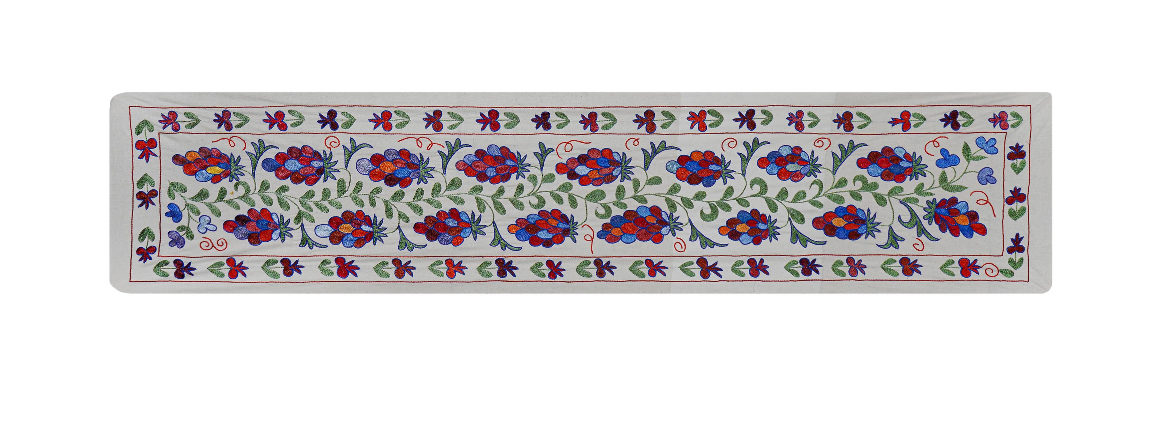 Hand-knotted rug, vintage Turkish rug 43x180 cm