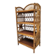 Vintage rattan bookcase shelf