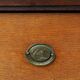French Louis XVI Oak Commode with Fluted Corner Posts and Brass Handles, ci