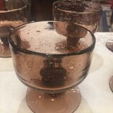 6 Biot blown glass cups