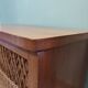 Vintage wooden and rattan toy chest