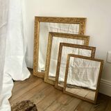 set of 4 mirrors in wood and gilded stucco early 20th century