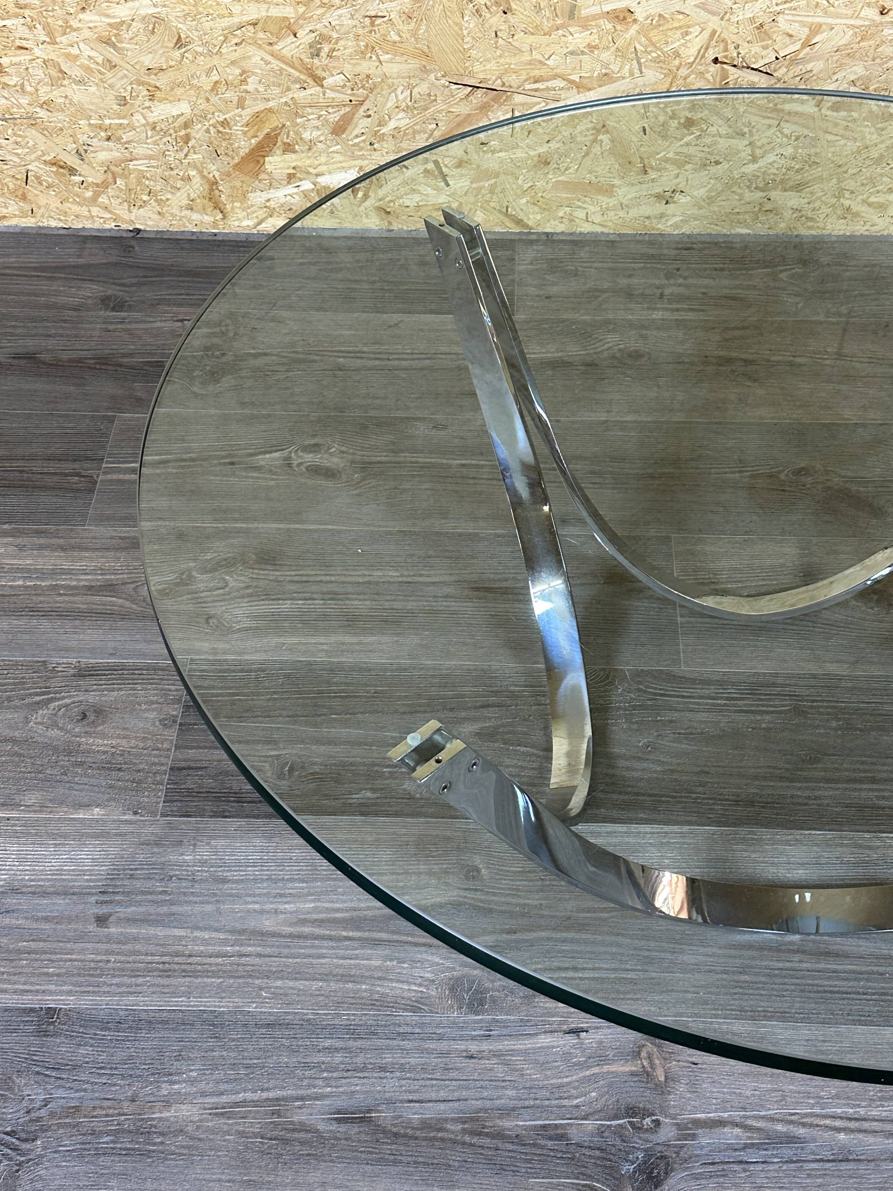 60s 70s coffee table glass table by Werner Lindner for Bacher Space Age