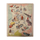 Old illustrated map of Auvergne - JP Pinchon