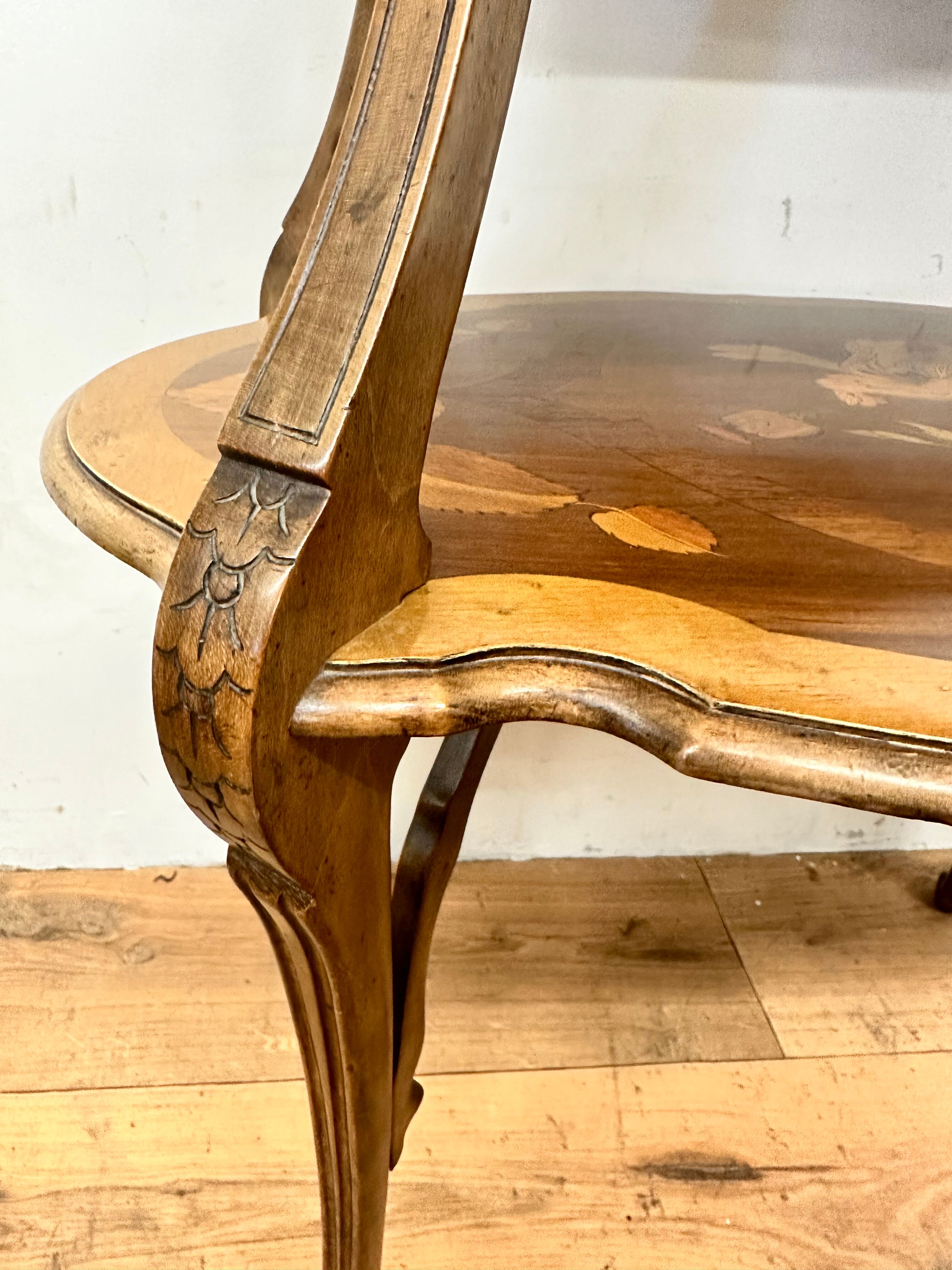 Double side table art nouveau tray