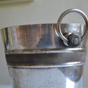 Silver-plated ice or champagne bucket with goldsmith's hallmark