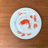 Vintage Postmodern Porcelain Plate with Subsidy Decor by René Fehr for Lengsfeld Porcelain, 1990s