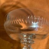 Six champagne glasses