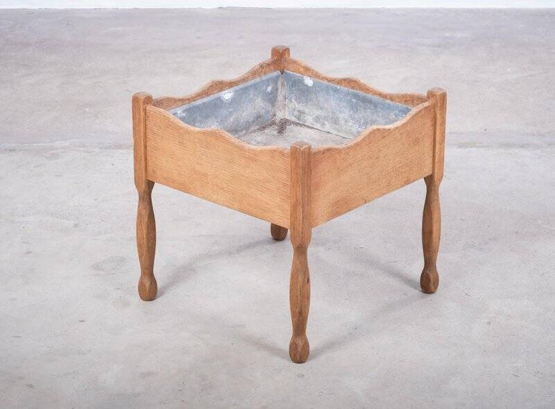 Oak Planter Stand by Henning Kjærnulf, Denmark, 1960s