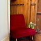 Vintage red velvet club chair