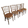 Set of 4 Fischel bentwood bistro chairs, Czechoslovakia, circa 1930–1950.