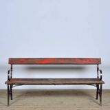 Riveted iron park bench 1920s