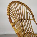 Rocking-flesh rattan vintage