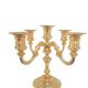 Five-branch chandelier, Hollywood Regency, gilded brass, BMF, Germany, 1960s.