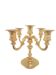 Five-branch chandelier, Hollywood Regency, gilded brass, BMF, Germany, 1960s.