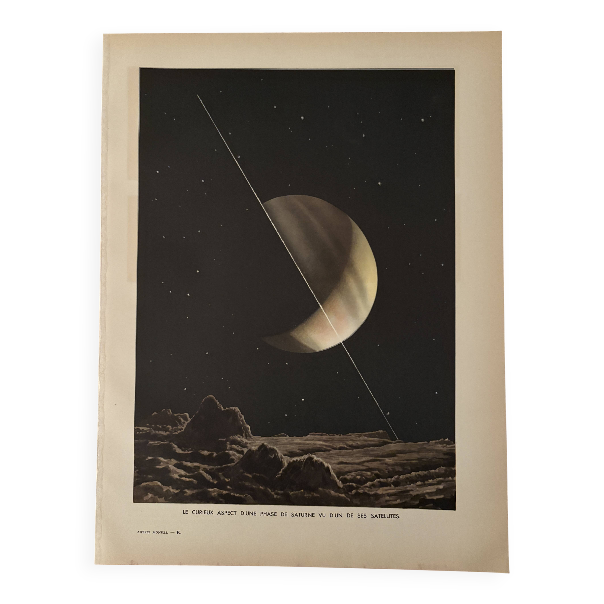 An old illustration of Saturn – 1930