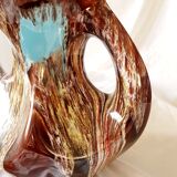Multicolored asymmetric vase vallauris