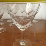 Set of antique crystal glasses