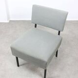 Mid-century Bauhaus Style Easy Chairs in Grey Fabric
