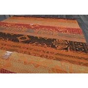 1970s Vintage Turkish Oushak Handmade Wool Cotton Orange Area Rug 182x287