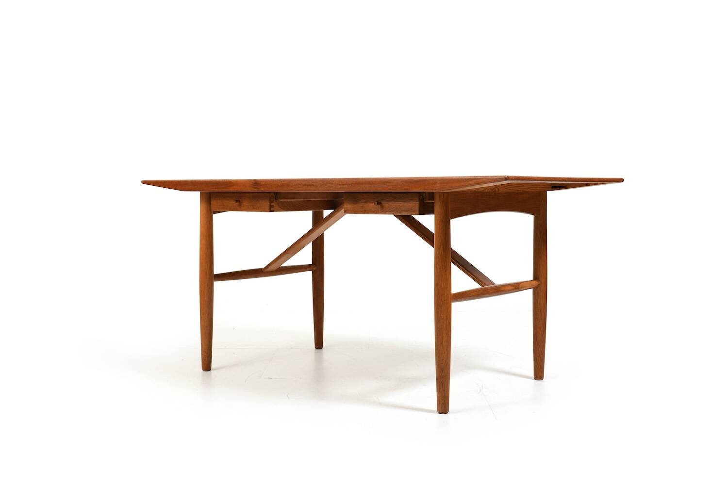 Fine Danish freestanding Desk in Teak and Oak 1960s