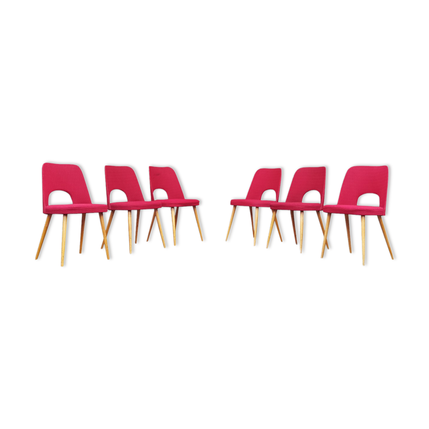 Lot of 6 Oswald Haerdtl chairs for Ton