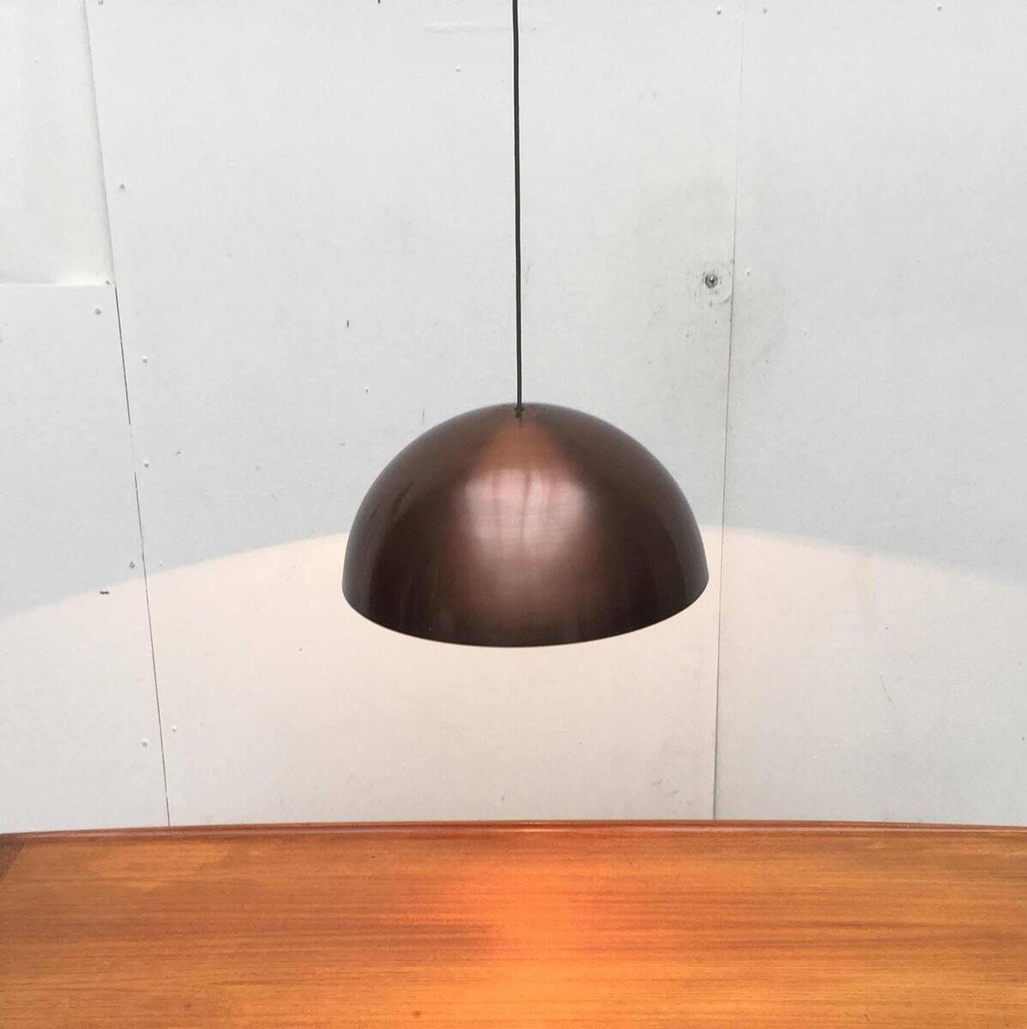 Mid-century copper dome pendant