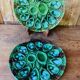 Ceramic oyster dishes signed Vallauris