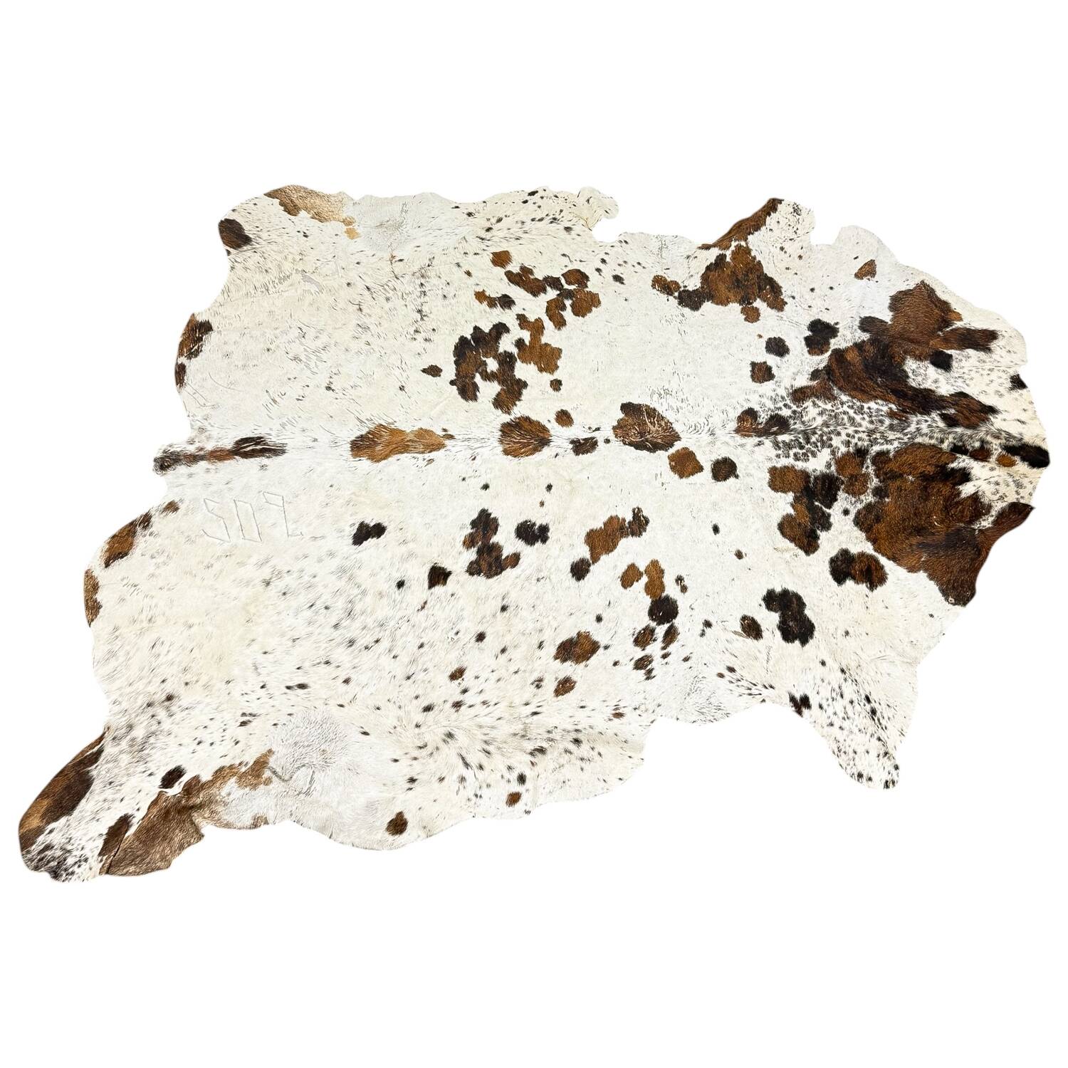 Tapis vintage en cuir de vache