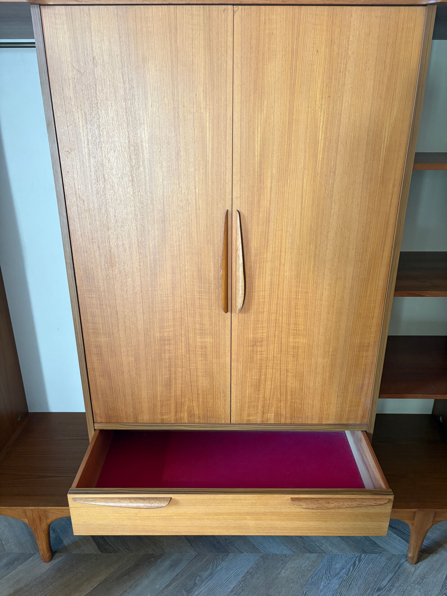 Vintage teak wardrobe