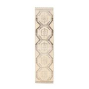 Vintage Beige Turkish Hand-Knotted Runner 83X348