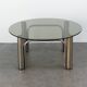 Chrome design coffee table and smoked glass space age vintage 1960