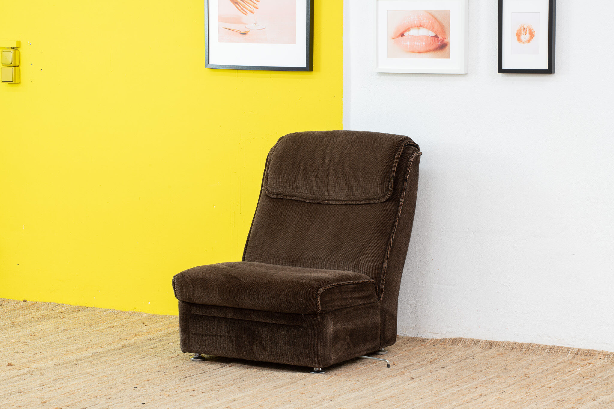 Scandinavian vintage fireside chair 70 cm